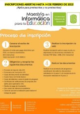 Image of the call for applications VI Master's Degree in Informatics for Education