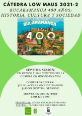 Image showing LOW MAUS chair poster with illustration of the 400 years of Bucaramanga.