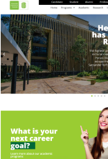 Image showing a screenshot of the university's new website.