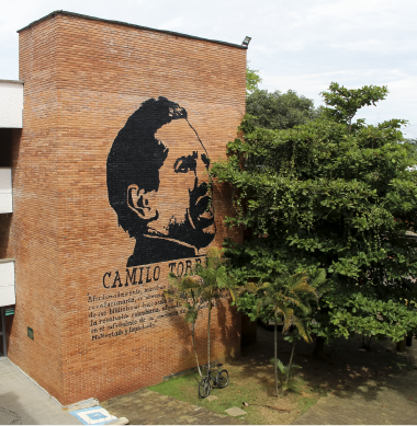 Photo taken at the Faculty of Sciences UIS, it is a general shot of the mural made in honor of Camilo Torres.