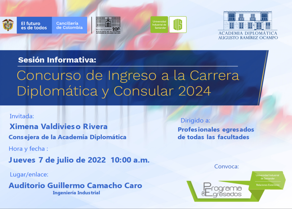 Talk “Concurso de entrada a la carrera diplomática y consular 2024” –  Universidad Industrial de Santander