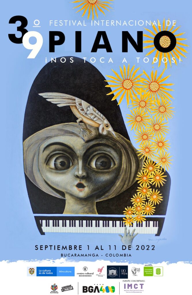 Official poster of the 39°Festival Internacional de Piano UIS