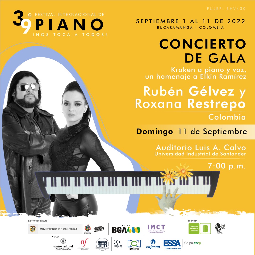 Rubén Gélvez y Roxana Restrepo de la banda colombiana de rock 'Kraken' en  el cierre del Festival Internacional del Piano UIS￼ – Universidad  Industrial de Santander