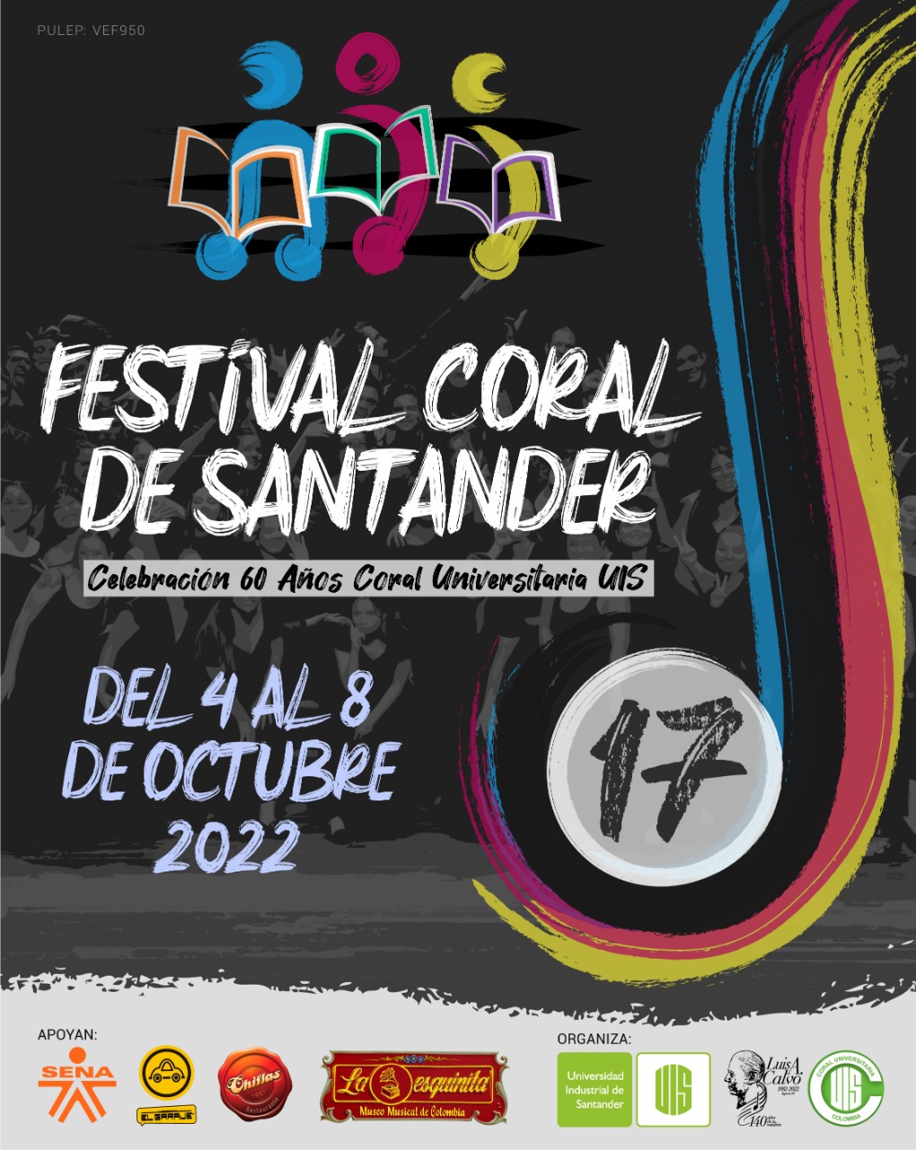 Afiche oficial del Festival Coral de Santander.