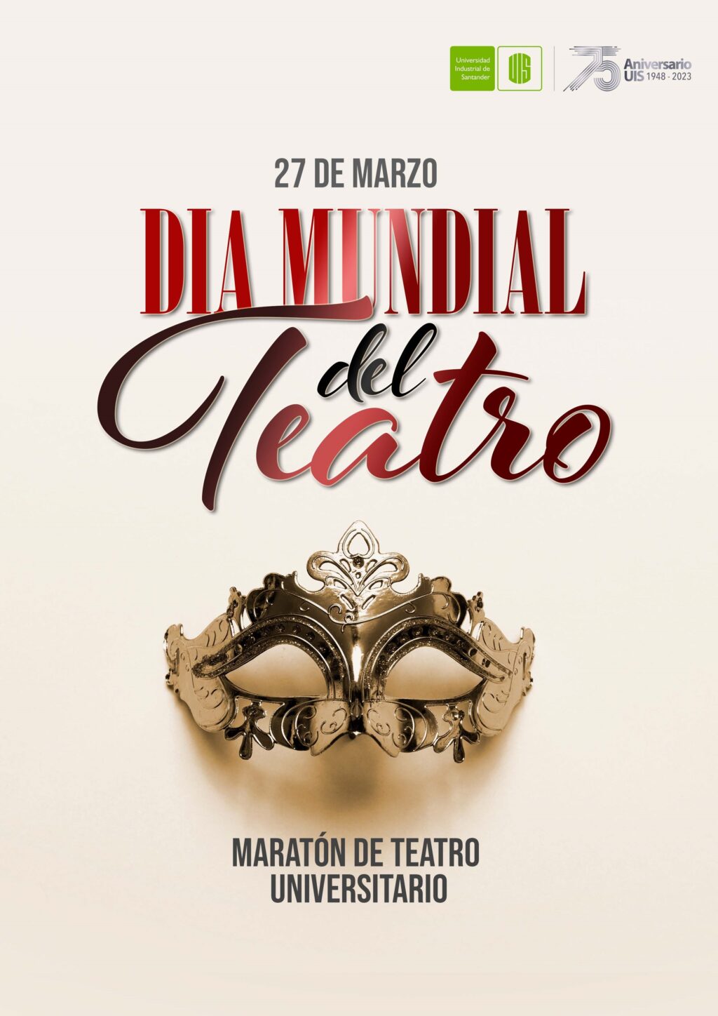 Imagen oficial de la conmemoración del Día del Teatro.