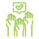 Icono de participación democrática